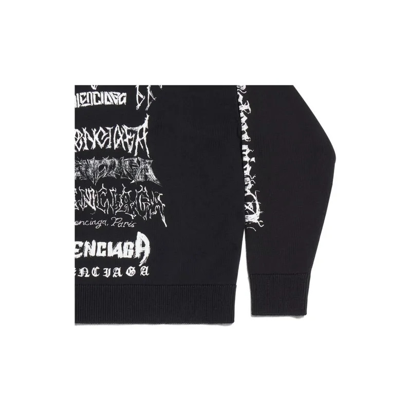 Balenciaga SS24 Knitwear Loose Fit Unisex Black-6