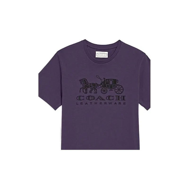 COACH T-Shirt Men's Dark Purple-2