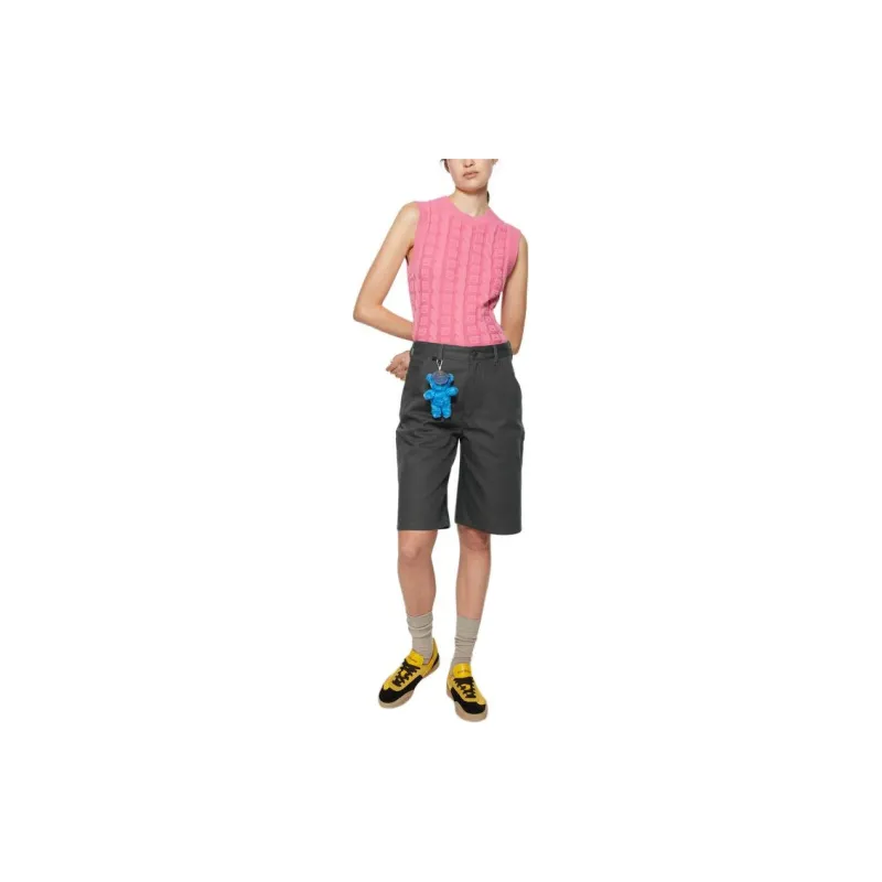 Acne Studios Face patch Canvas Shorts-3