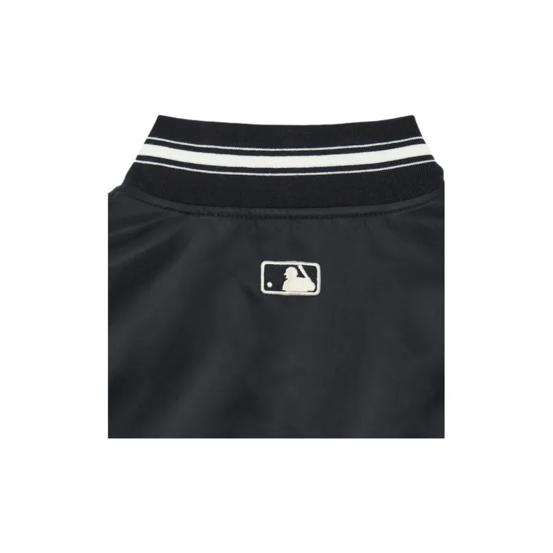 MLB Nylon Varsity Jackets Coats Unisex Black-5