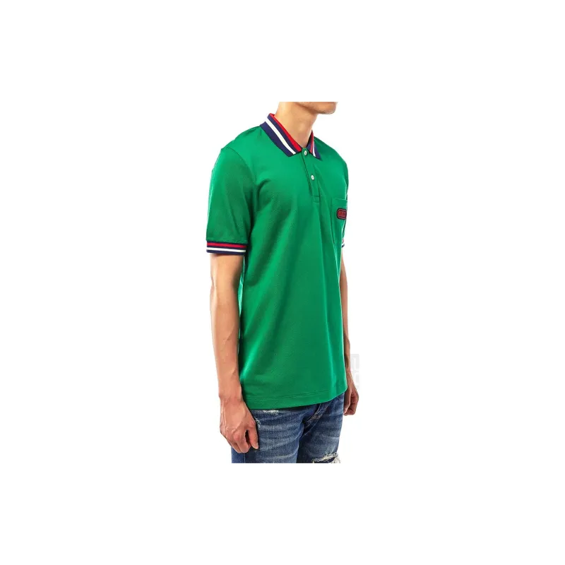 GUCCI Polo Shirts Men Green-3