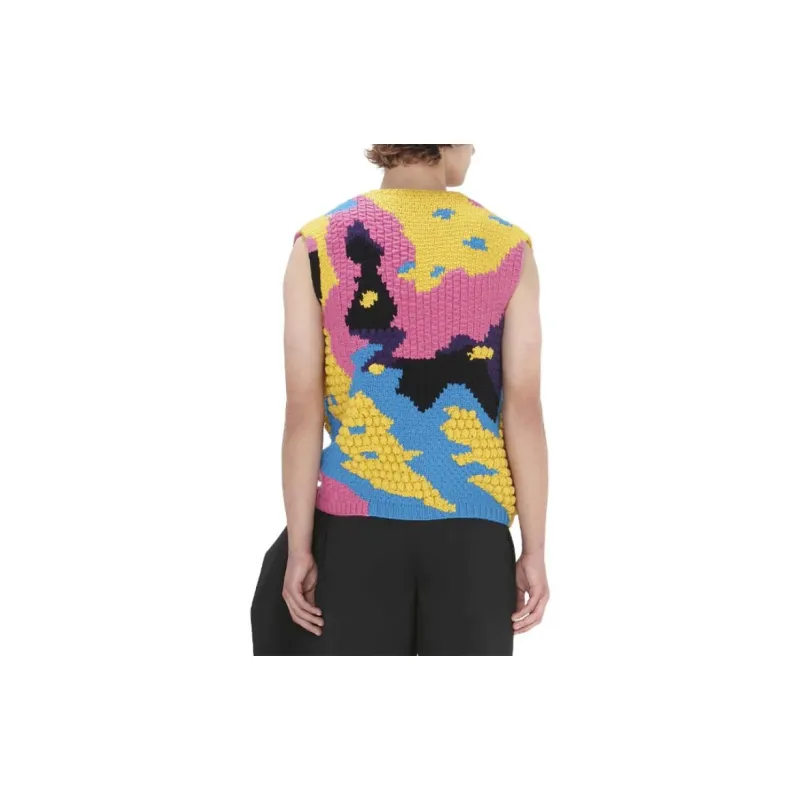 JW Anderson Panelled V neck Knitted Vest-3