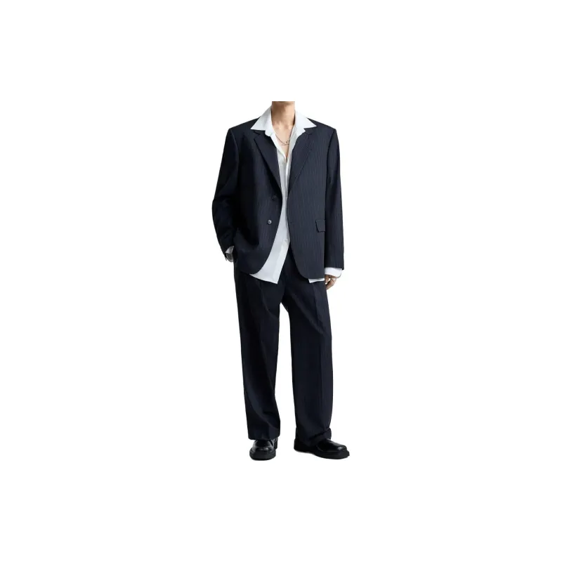 ZARA Business Suits Men Deep Sea Blue-2