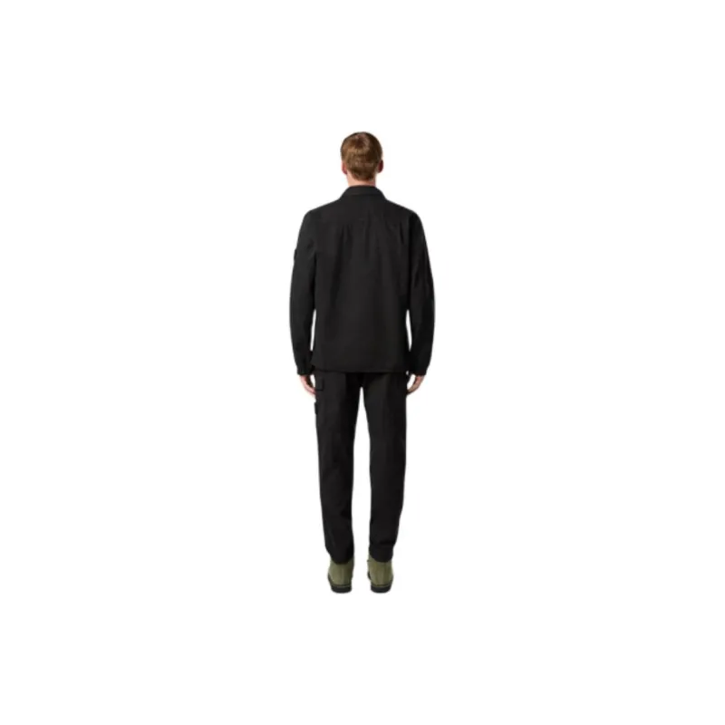 STONE ISLAND Zip Up Long Sleeved Shirt-3