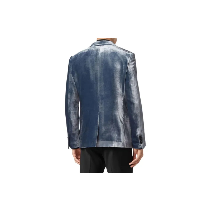 PHILIPP PLEIN Contrast lapel Velvet Blazer-2