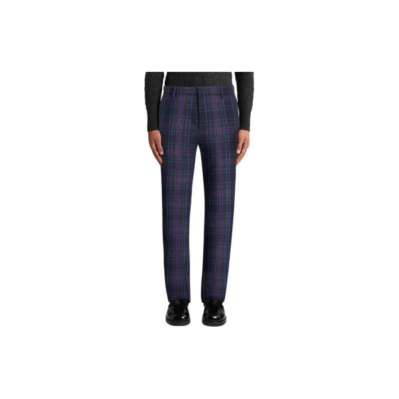 ETRO Maxi Check Trousers Casual Pants Men's Purple-2
