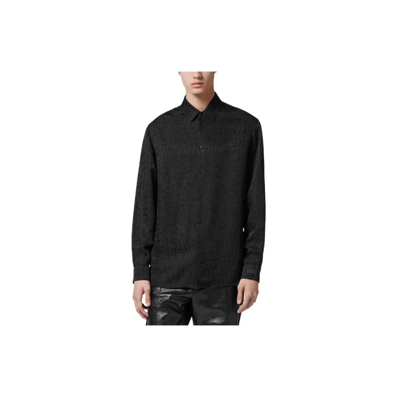 VERSACE Crocodile Jacquard Pattern Shirt-1