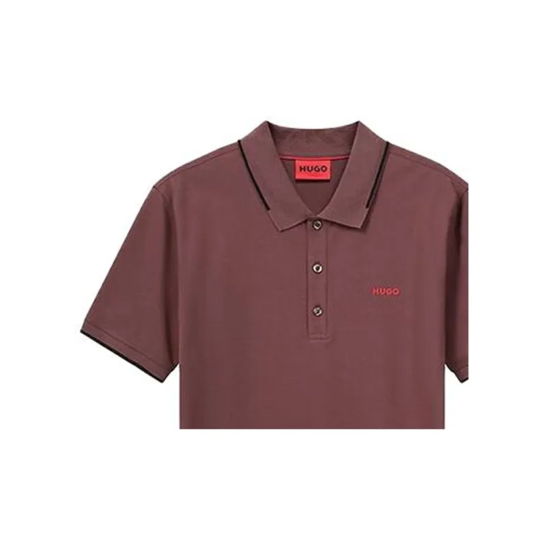 HUGO BOSS Polo Shirts Men Dark Brick Red-2