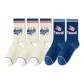 5 Pack (3 White, 2 Blue Pattern)
