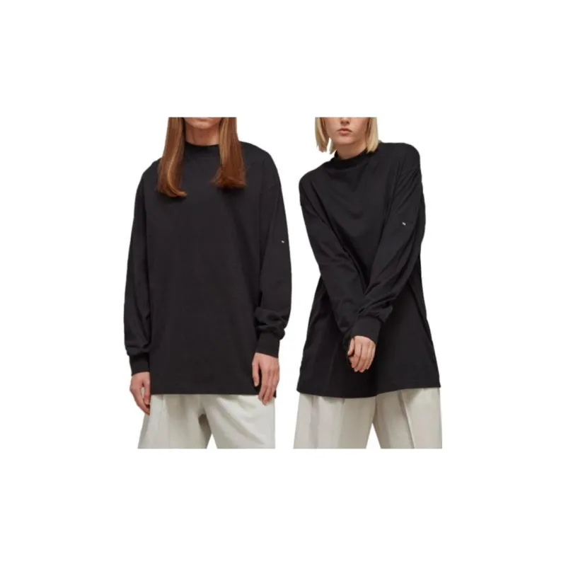 Y 3 Logo Printed Mock Neck T Shirt-2