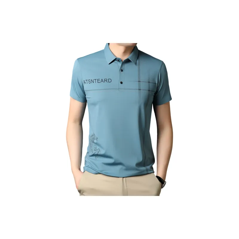 H YXIANG Polo Shirts Men-7