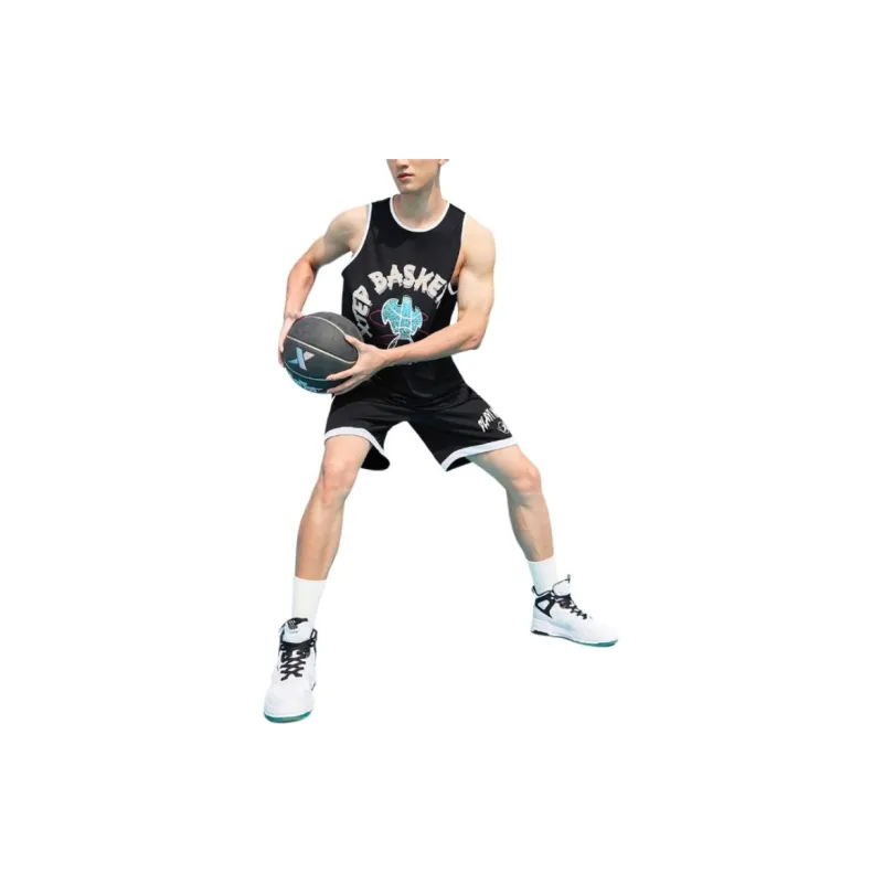 XTEP Basketball Jersey Unisex Jet Black-3