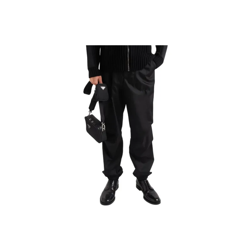 PRADA Re Nylon Casual Pants Men's Black-2