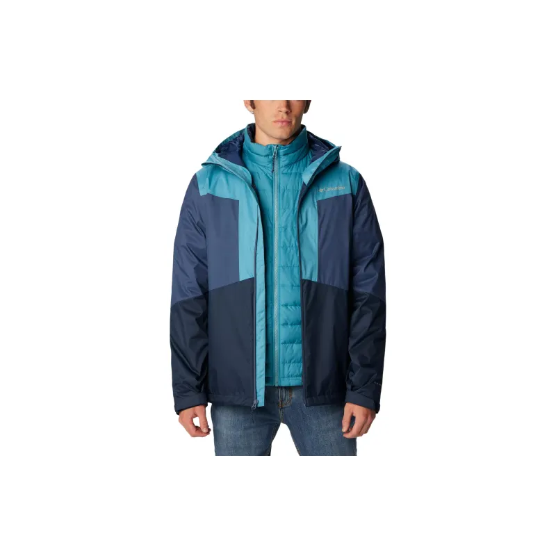 Columbia Waterproof And Breathable Windproof Windbreaker Jacket Men's Marine Blue-4