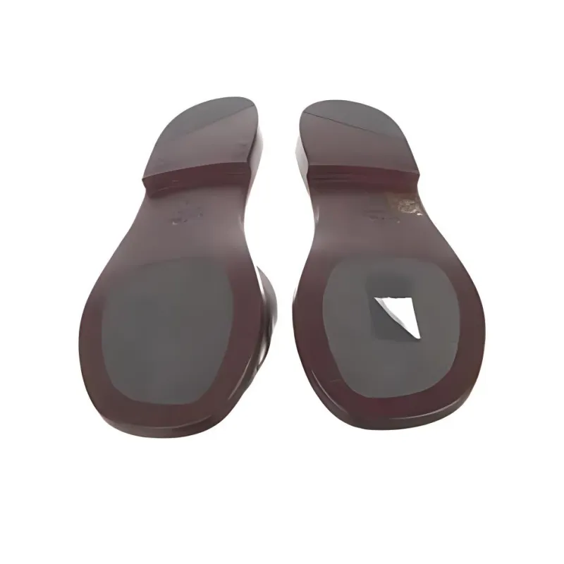 CELINE Slide Slippers Women's Burgundy Red-4