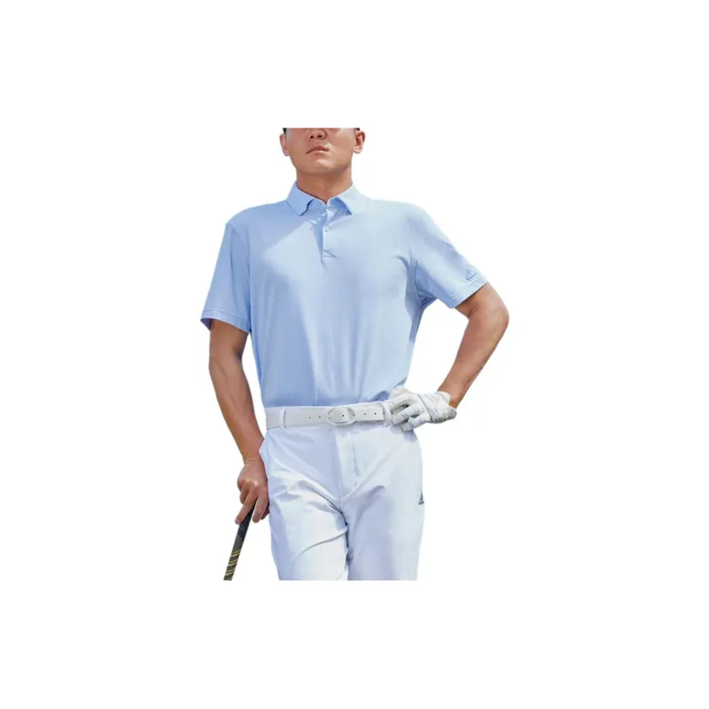 Adidas Polo Shirts Men Light Pink Blue-4