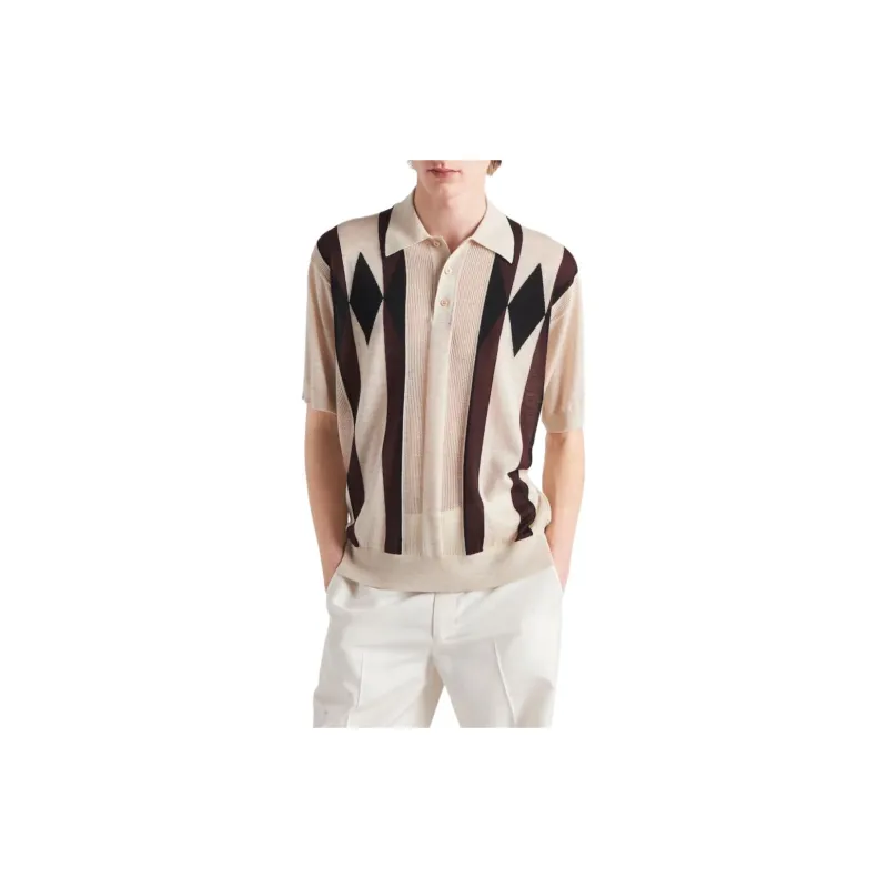 PRADA SS24 Polo Shirt Men's White-3