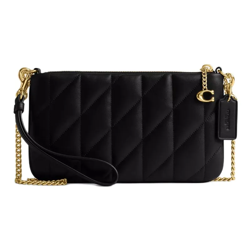 COACH Nappa Leather Clutch Women's Black-0