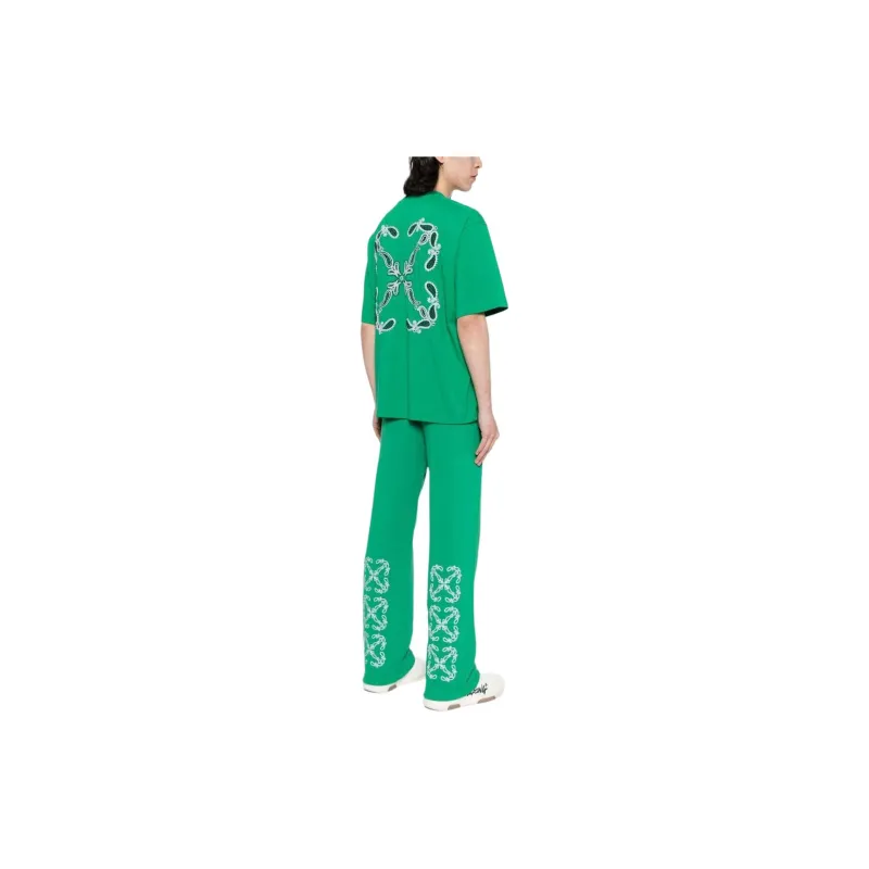 OFF WHITE Logo embroidered Drawstring Track Pants-2