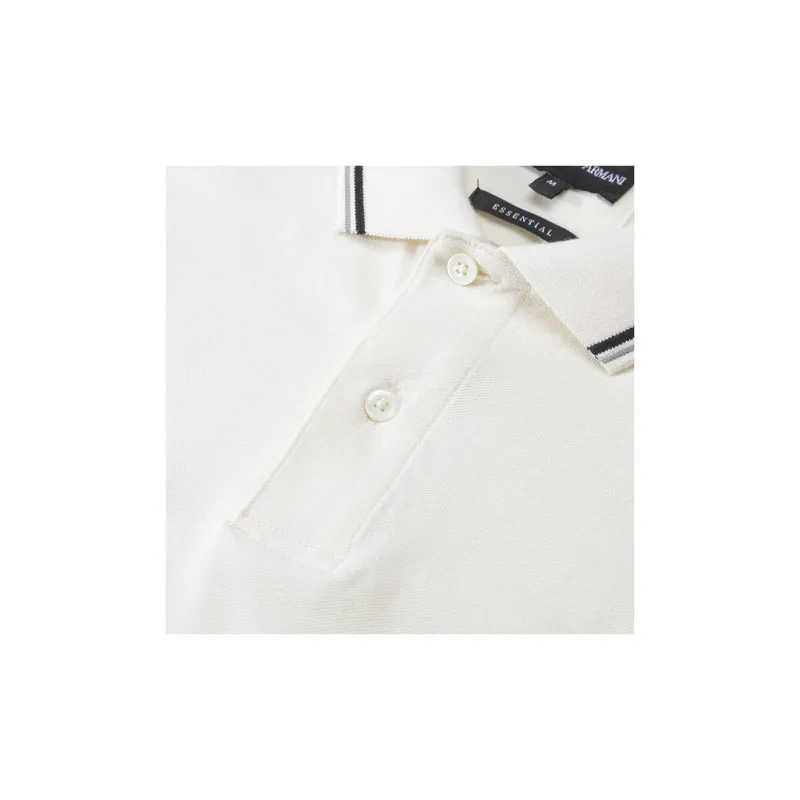 EMPORIO ARMANI FW23 Polo Shirt Unisex Vanilla White-6