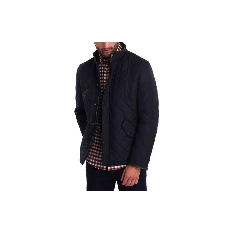 BARBOUR Powell Quilted Jacket Jackets Coats Men's Marine Blue-1