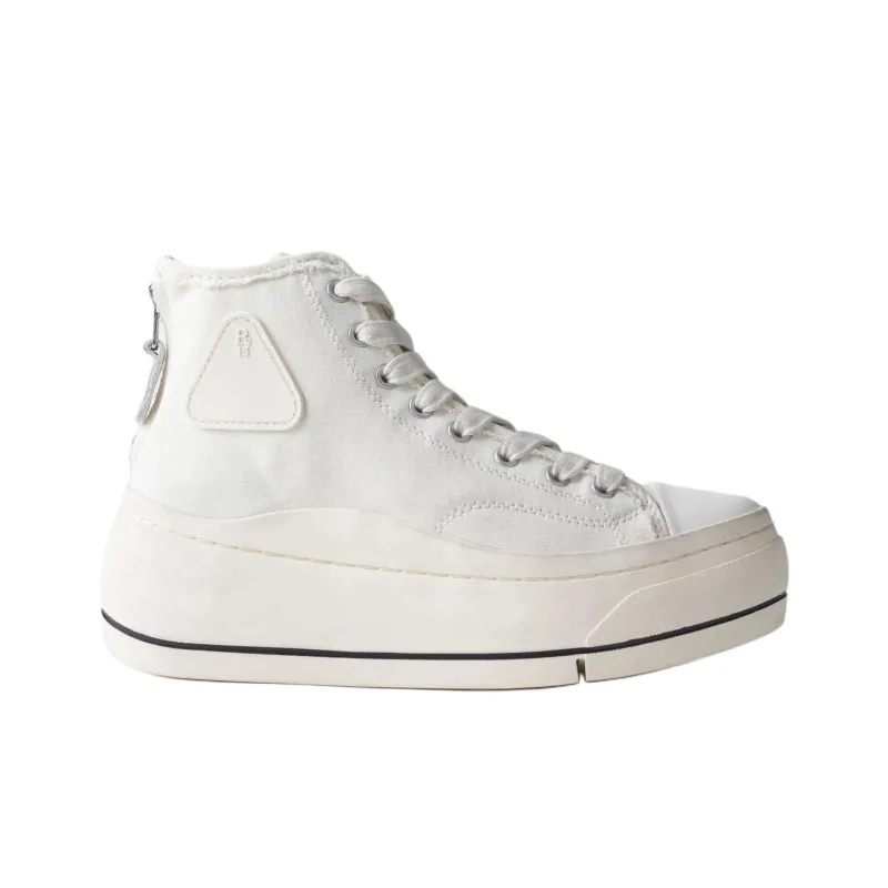 R13 KURT High-Top Canvas Shoes Men's White-1