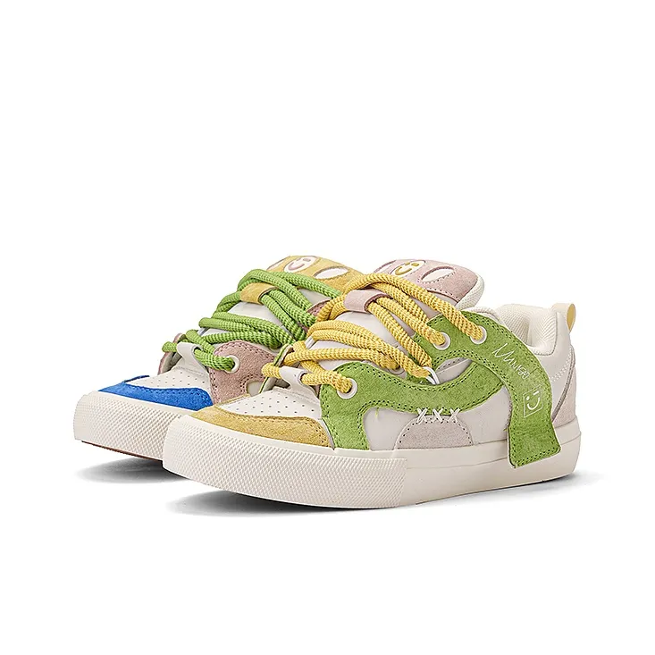 MINISO Low Top Skateboard Shoes Unisex White-2