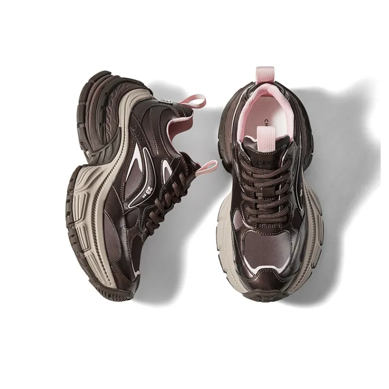 CHERYKALLY Wear-Resistant Height Increasing Low-Top Chunky Sneakers 6cm Women's-4