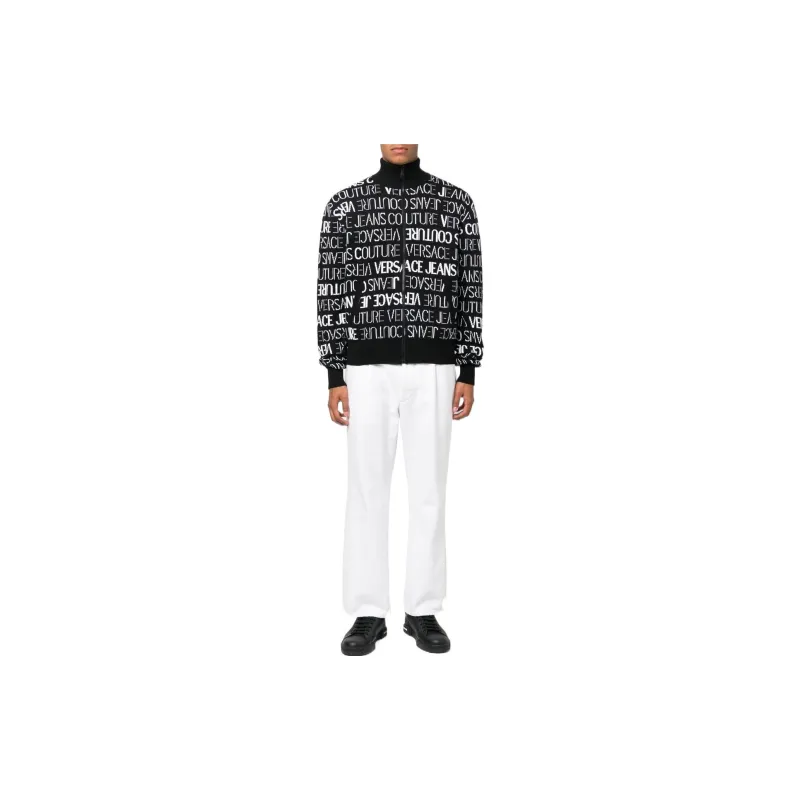 VERSACE JEANS COUTURE SS22 Loose Fit Knitwear Men's Black-1