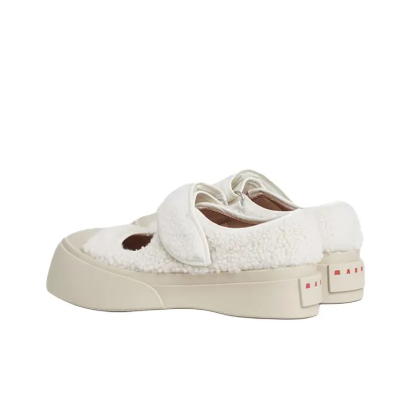 MARNI Pablo Platform Stylish Skateboarding Shoes Women's White Year Of The Rabbit Limited-3