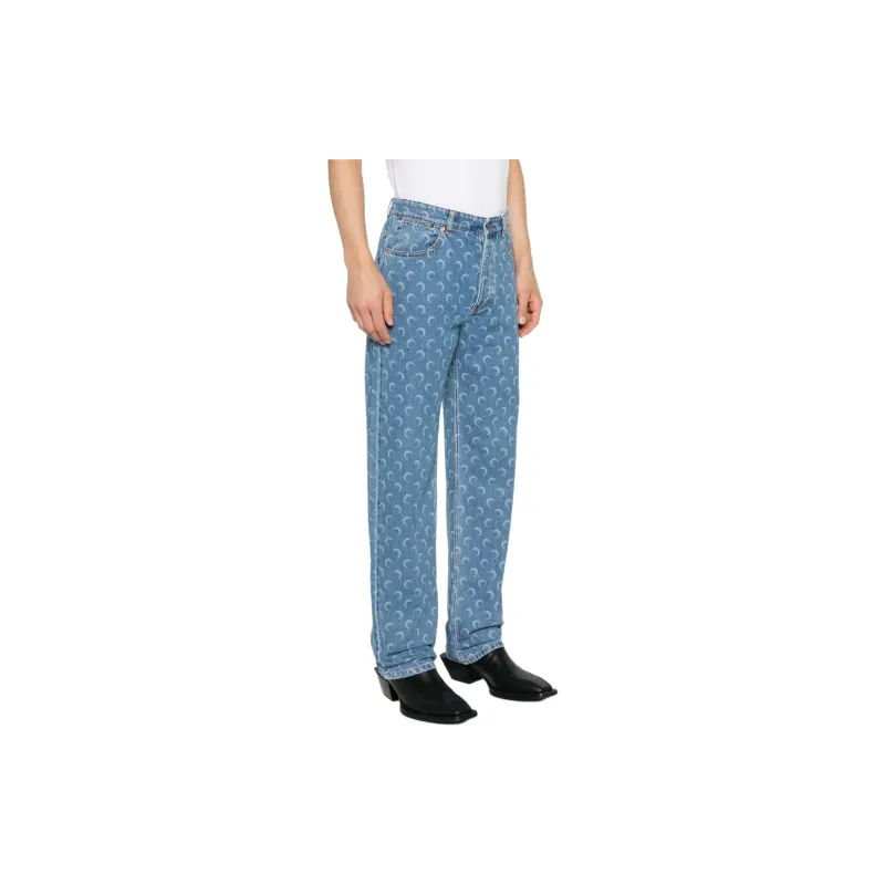 Marine Serre SS24 Jeans Men's Medium Blue-3