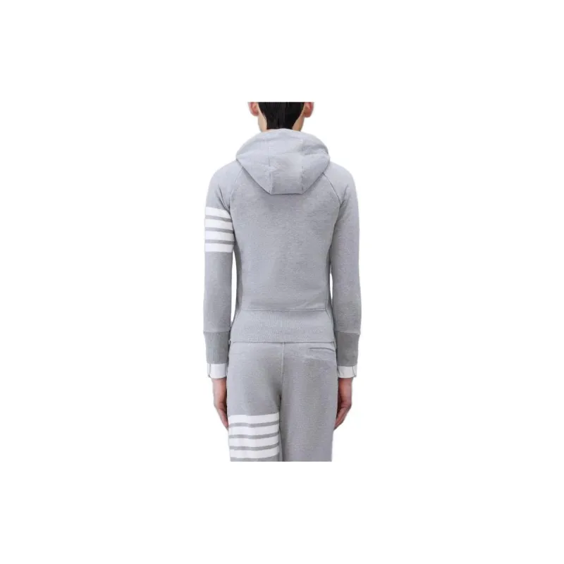 THOM BROWNE Classic Loopback 4 Bar Zip Hoodie-3