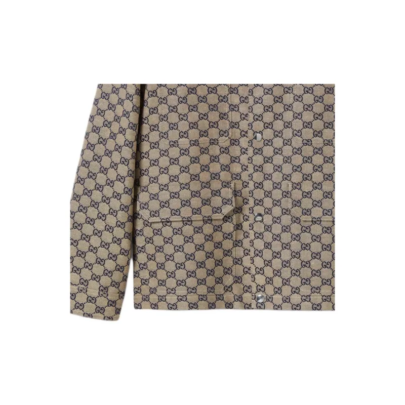GUCCI Monogrammed Button Up Jacket-7