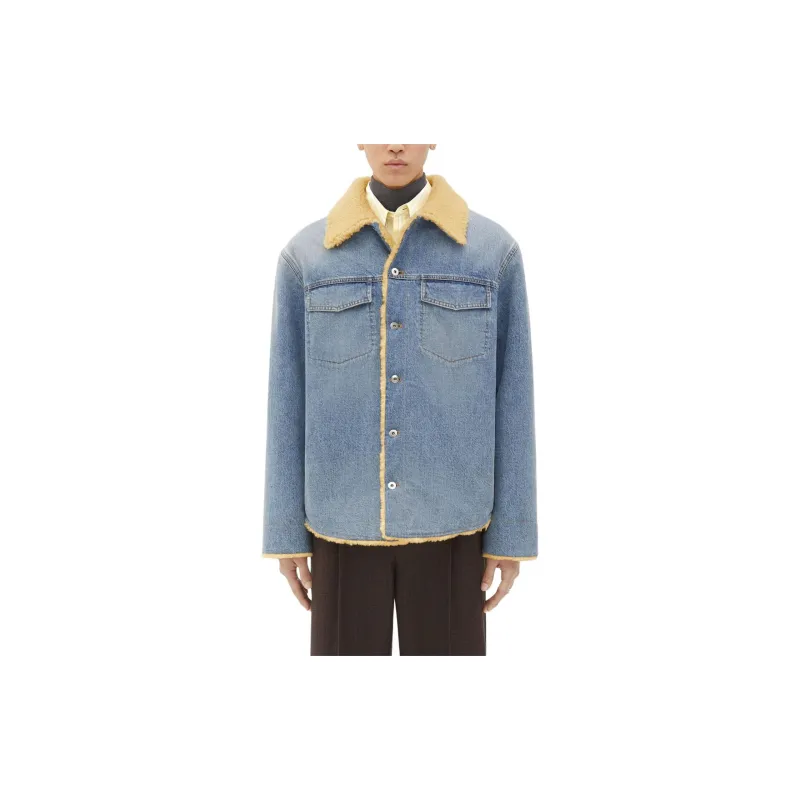Bottega Veneta Jackets Men Blue-2
