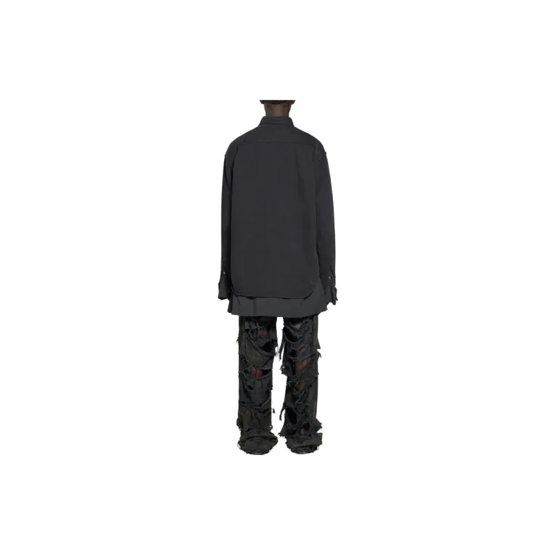 Balenciaga FW23 Shirt Regular Fit Men's Black-3