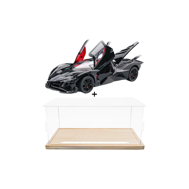 Chi Yu Car Play Solid Wood Base Acrylic Assembly Box, Apollo EVO 1 24 Hobby Model Display Case, Model Accessory-13