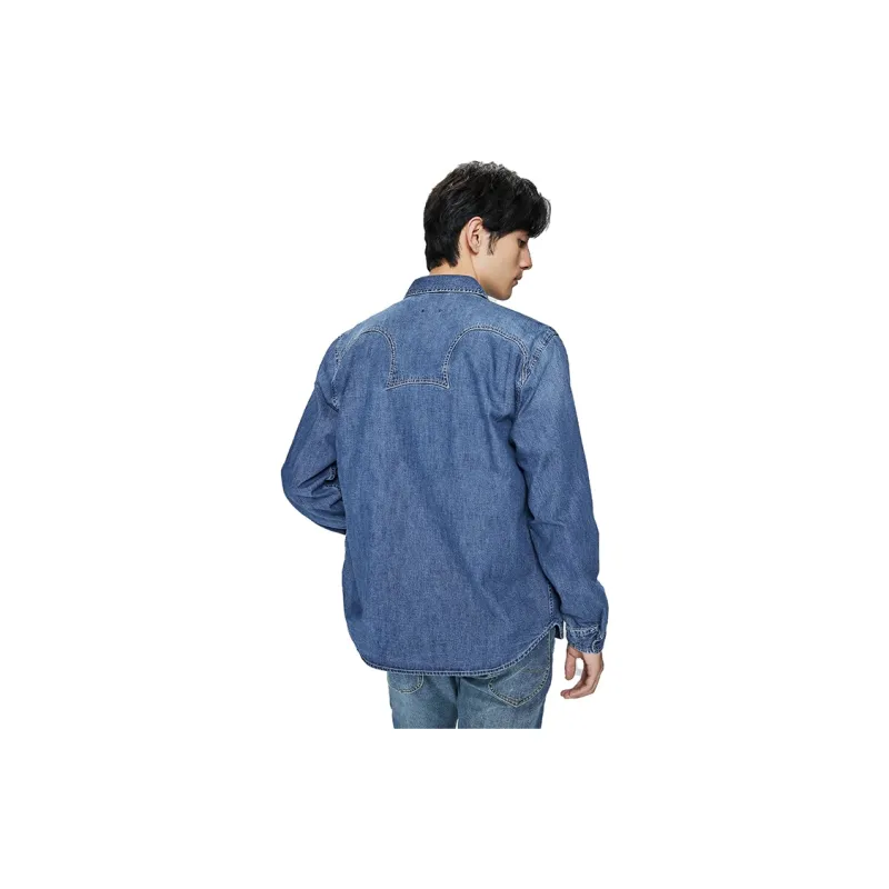 Lee Shirt Men's Medium Dark Blue-2