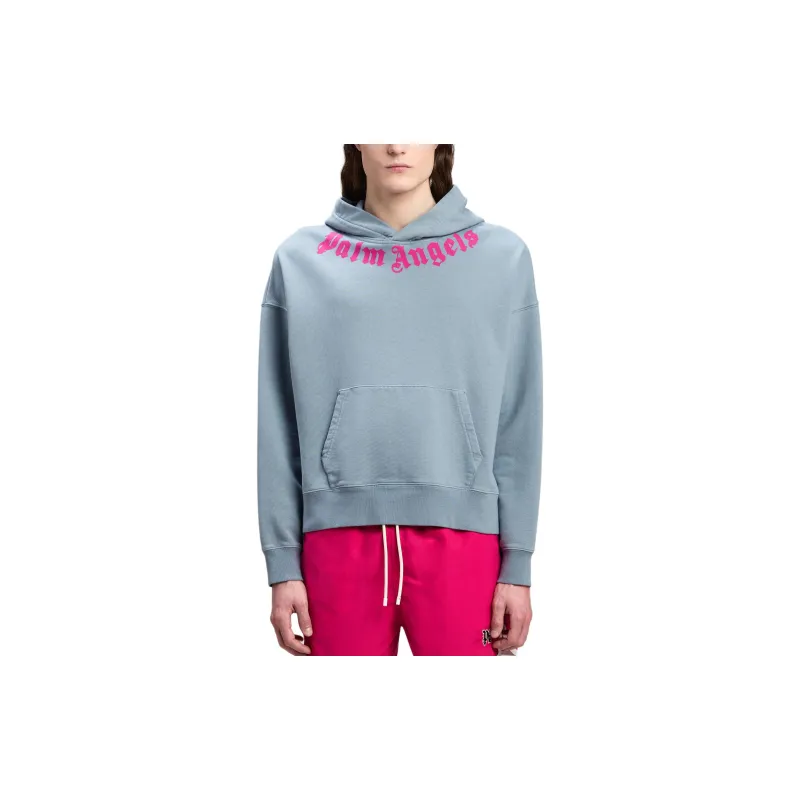 PALM ANGELS Neck Logo Hoodie-1