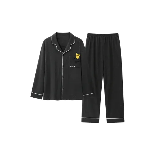 O'MESIK Pajama Set Men's Black Gray