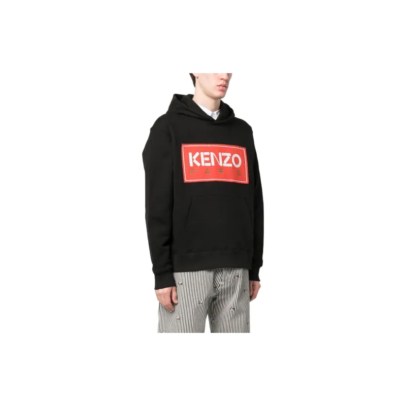 KENZO Logo Patch Long Sleeved Hoodie-3