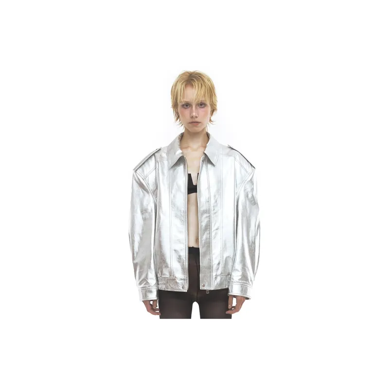 OSOI Jackets Coats Unisex Silver White-2