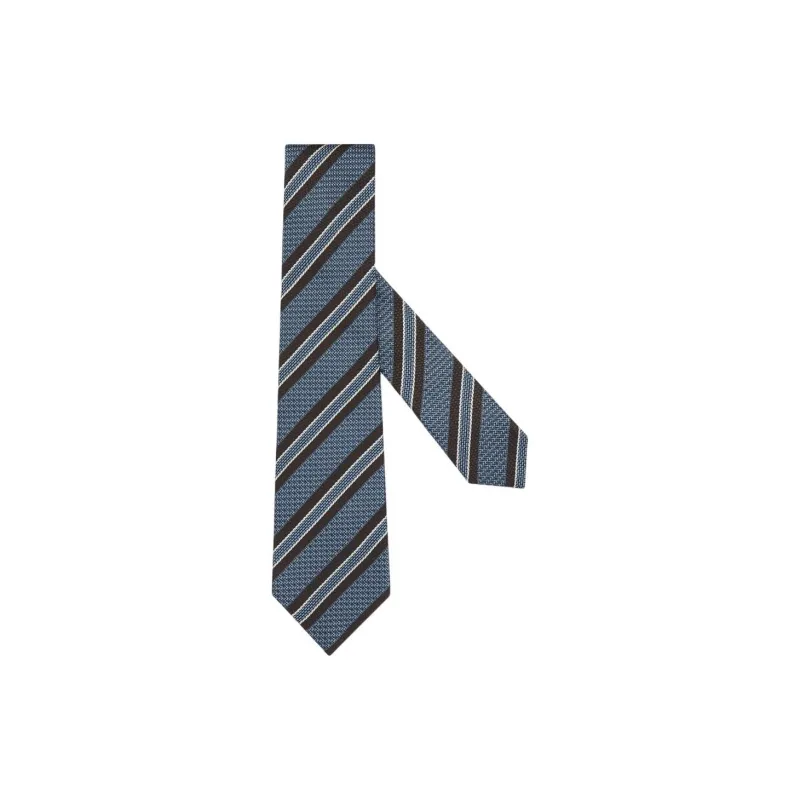 Ermenegildo Zegna Striped Jacquard Tie-0
