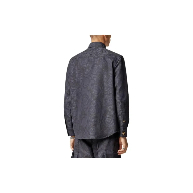 VERSACE Barocco Jacquard Buttoned Shirt Jacket-2