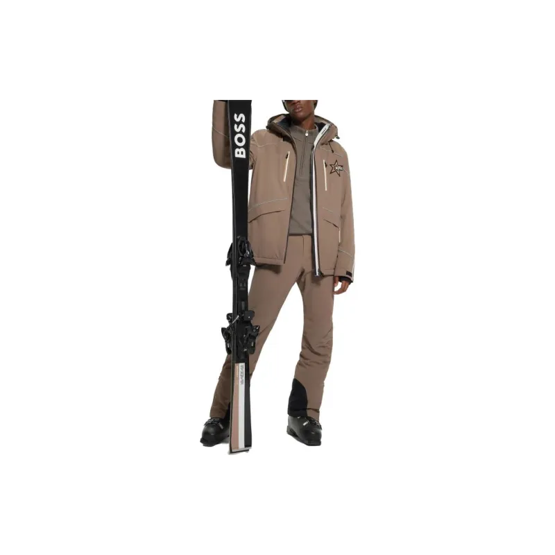 HUGO BOSS x PERFECT MOMENT Collaboration Hooded Down Ski Jacket With Special Branding Jackets Coats Men's Beige-1