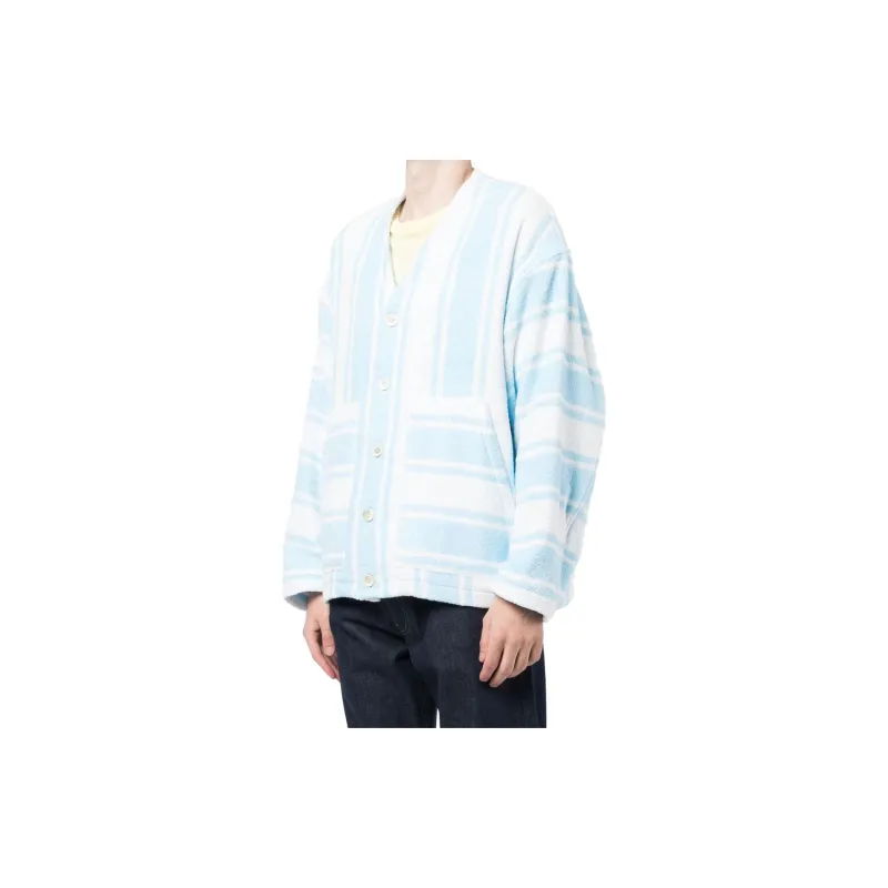 MASTERMIND WORLD Striped Cotton Cardigan-2