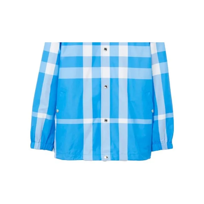 Burberry Checked Hooded Drawstring Jacket-5