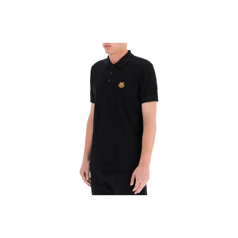 KENZO Classic Tiger Head Polo Shirt Men's Black-4