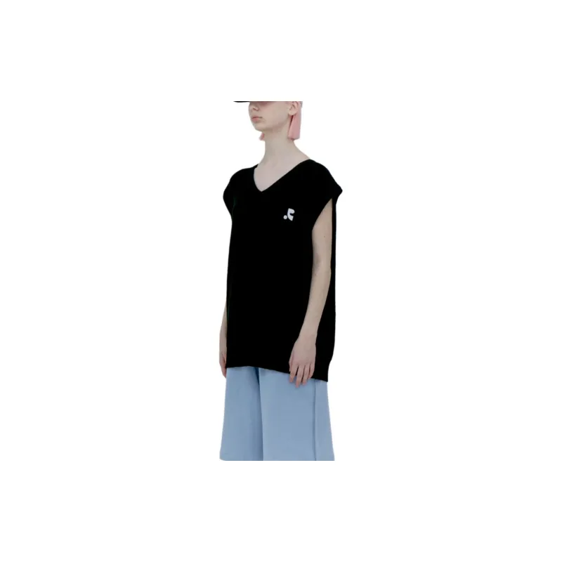 Rest&Recreation OVERSIZED V-NECK KNIT VEST Vest Unisex BLACK/Black-7