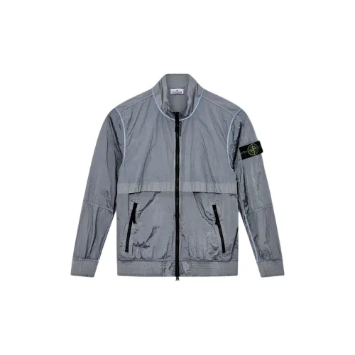 STONE ISLAND Tear-resistant Metal Nylon Series Jackets Men Sky Blue