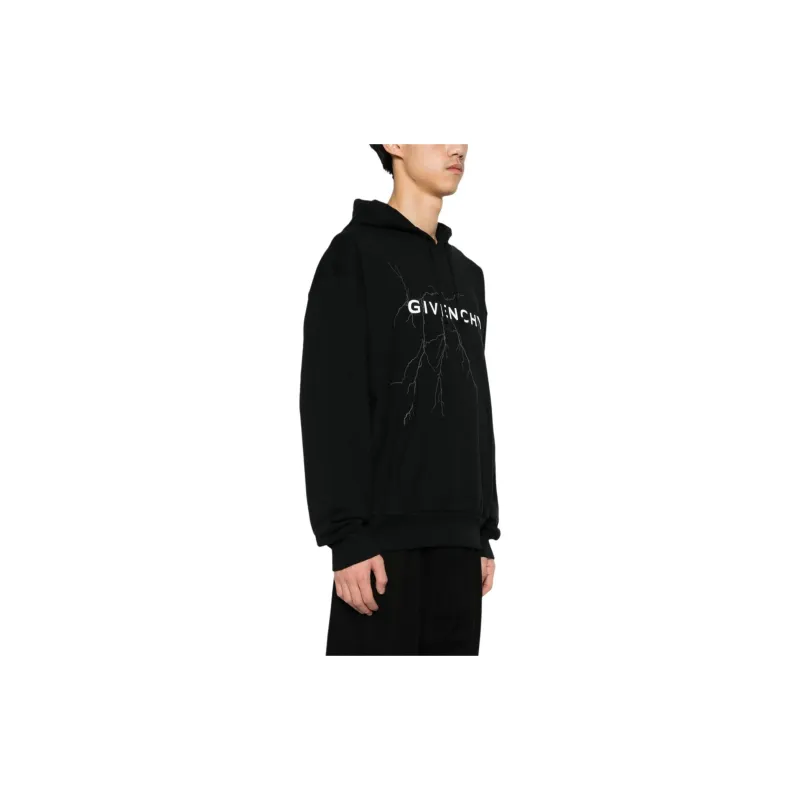 Givenchy Logo Printed Drawstring Hoodie-3
